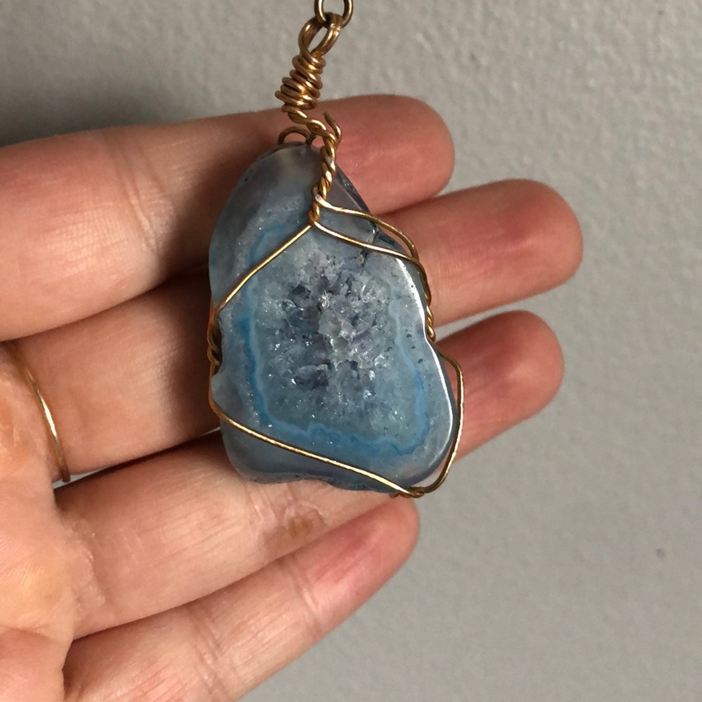 Beautiful raw crystal necklace